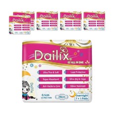 Dailix 吸血鬼超瞬吸 抑菌淨味乾爽衛生棉 護翼型, 夜用型(29cm), 8片, 6包