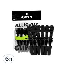 SSIZZO 大型鯊魚夾 6入, 6個, 黑色