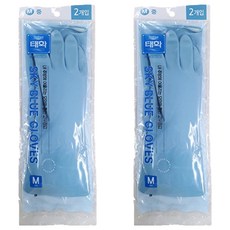 태화 컬러 고무장갑 2켤레, 스카이블루, 중(M), 2세트