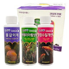 샘아쿠아 터치 No.1 120ml x 2p + 박테리아 활성제 120ml x 2p + 종합수질개선제 120ml x 2p, 1세트