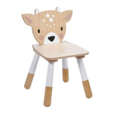 tender leaf 童話森林 幼兒椅, 萌萌鹿 棕色 + 白色, 1個
