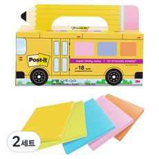 3M Post-it 利貼 強力黏貼便條紙 18入組 654-18SSBUS, 2套, 螢光橘, 螢光綠, 藍色, 螢光粉, 橘色
