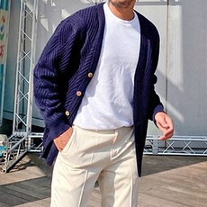 Fivelarge 大尺碼搖粒絨羅紋亮點寬鬆版針織外套