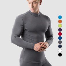 아르메데스 남성용 반목터틀 긴팔 무지테크핏 언더레이어 AR-53
