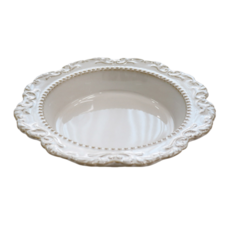 ANTIQUE BAROQUE 復古巴洛克義大利麵碗 22cm, 1個, 白色