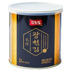 광천김 명작 캔김, 30g, 1개