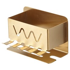 Hanbomnuri 黏貼式牙刷架 壁掛式多用途掛架 支架, 金色, 1個