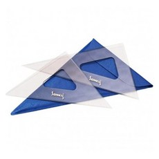 산키스 삼각자 2종 세트 18cm, 투명, 1세트