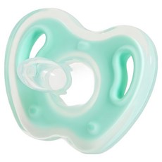 奇哥 CHIC BASICS 矽膠安撫奶嘴 舒眠 夜用扁頭款, 0個月以上, 酪梨綠, 1個