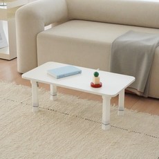 레몬트리 국내제조 LPM 샤르망 4단 높이조절형 접이식테이블, 스노우화이트