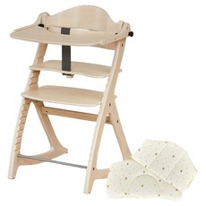 야마토야 스쿠스쿠GL 유아 트레이 + 쿠션 세트 고객직접설치, 화이트워시(트레이), 플라워(쿠션)