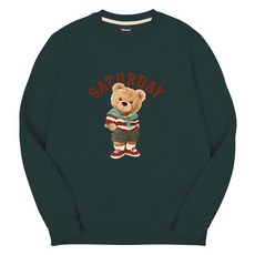 okstar Saturday 小熊特殊雙面大學T 3SSP005