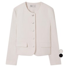 미쏘 여성용 라운드 트위드자켓