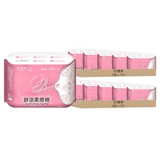 好適美 舒涼柔感棉量多型, 28cm, 7片, 10包