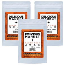 딜리셔스마켓 라면스프, 100g, 3개