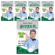 클리덴트 퀵 정 틀니세정제, 48개입, 5개
