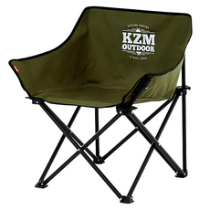 카즈미 시그니처 쿠잉 캠핑 체어, 카키, 1개