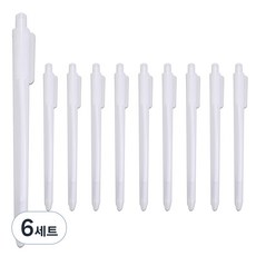 Mungudam 書寫流暢的原子筆 10入, 白色, 6套