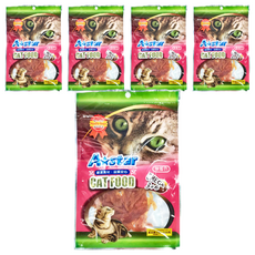 A star 貓專用零食 薄切雞肉片, 搭配主食,日常陪伴互動, 45g, 5包