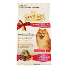 LV PRIME BLUE 藍帶 成犬 亮毛護眼 低敏 乾糧 1.2kg, 鴨肉+糙米, 1袋