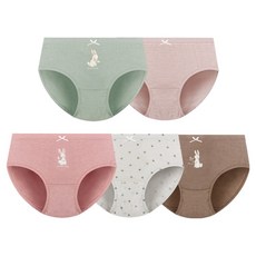 mrkids 女童雛菊無螢光純棉三角內褲5件組