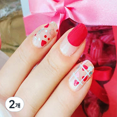 GABEEZ NAIL 凝膠美甲貼 42入, 37 愛心月亮, 2個