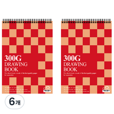 글로리아 드로잉북 300g 랜덤발송, A4, 18매, 6개