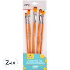 Lyra 圓頭油畫筆刷套組, 5種, 2套