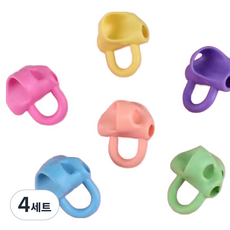 Premianoble 3指鉛筆矯正器 6件組 3.2 x 4.3 x 3 cm, 混合色, 4套