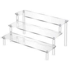 계단형 아크릴 피규어 전시 3단 진열대 40cm, 1개