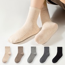 si ner socks 兒童時尚日常坑條紋襪5雙組