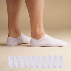 Sockpiens 男士防脫落優質船型踝襪 10雙