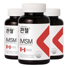 콴첼 MSM 영양제 189.6g, 3개, 120정