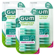 SUNSTAR 三詩達 G.U.M Comfort Flex Soft-Pick 牙間刷, 80入, 3個
