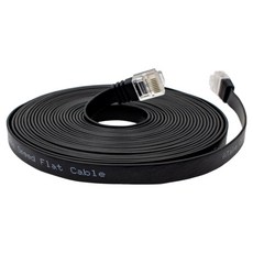 atake Cat.6 網路線 扁線 超薄 32AWG 純銅, 黑色, 5m, 1條