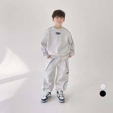 BerryCloset 青少年兒童刷毛Meta Wavy上下衣套裝