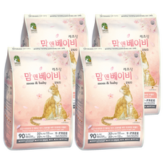 캐츠랑 맘앤베이비 고양이 사료, 피부/피모+장건강, 2kg, 4개