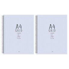 Tok Tok Fancy 3500A4格子筆記本, 紫色, 2個