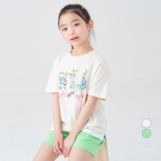 LollyTree 童款動物圖案假兩件短袖短褲套裝