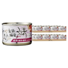 靖 特級貓罐, 鮪魚 + 雞肉 + 鮭魚, 160g, 48罐
