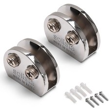 Sonjabisesang 半月玻璃托架, 亮鉻, 2個