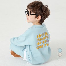 LollyTree 童款Joy印花假兩件運動風長袖上衣+縮口長褲套裝