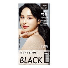 꽃을든남자 뉴 먹물헤어칼라크림 염색제, N1 흑색, 1개