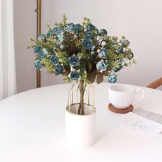 裝飾用人造玫瑰花束, 藍色