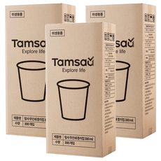 Tamsaa 純白紙杯 380ml, 300個, 3盒