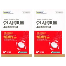 인사덴트 의치세정제, 60개입, 2개