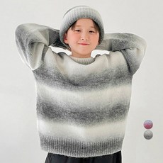 BerryCloset 青少年兒童款波西米亞風寬鬆版針織衫 + 毛帽套組