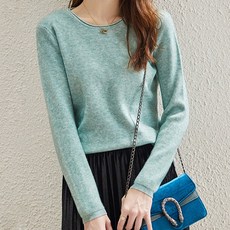 페이퍼먼츠 여성용 롤링 라운드넥 니트 티셔츠 03901