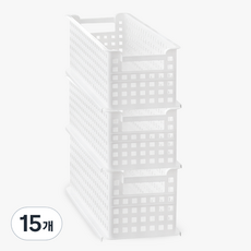 AllULiving 滑動式縫隙收納籃, 白色, 15個