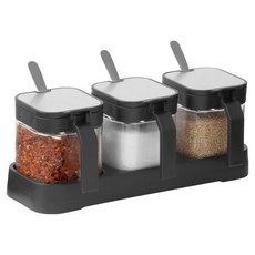 코코스토리 핸들 양념병 + 스푼 세트, 1세트, 양념병 3p + 스푼 3p